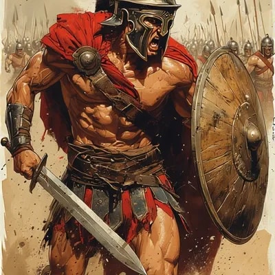 Comic book realistic illustration, full body shot ...