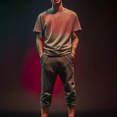 fashion photograph, front shot, full body, male mo...