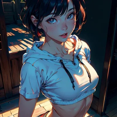 1 girl, beautiful Korean girl, (Cute Loose Bob hai...