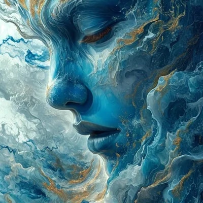 photo illustration from a world in the clouds, in ...