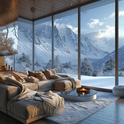 Winter Atmosphere Snowfall on the Mountains ~ Luxu...