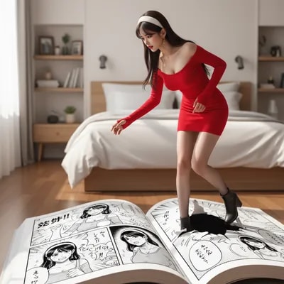 Ultra-realistic 8K scene of the person in the phot...