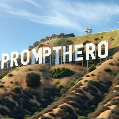 DALL·E prompt: A photorealistic billboard that mimics the Hollywo...