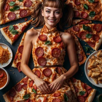 Pizza Fashion Advertisement 