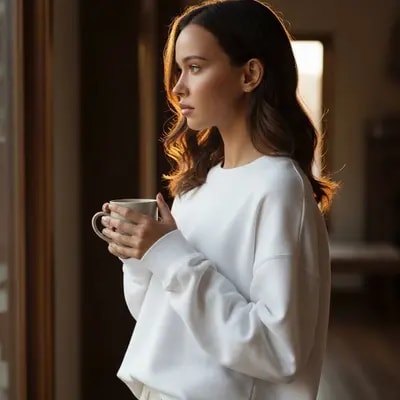 side angle, window light, soft tones, natural warmth, minimal lifestyl