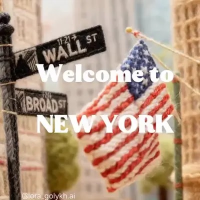 Трендовое видео в стиле «вязанный мир / knitted world / wool miniature city».