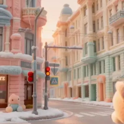 ➡️ Создай милейшее видео в стиле плюшевого пастельного мини-города с помощью ИИ