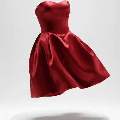 floating strapless cocktail dress recreated exactly from the provided 