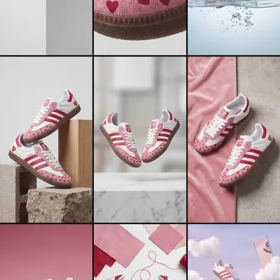 3×3 grid (9 frames) in an aspect ratio of 3:4 for a premium commercial