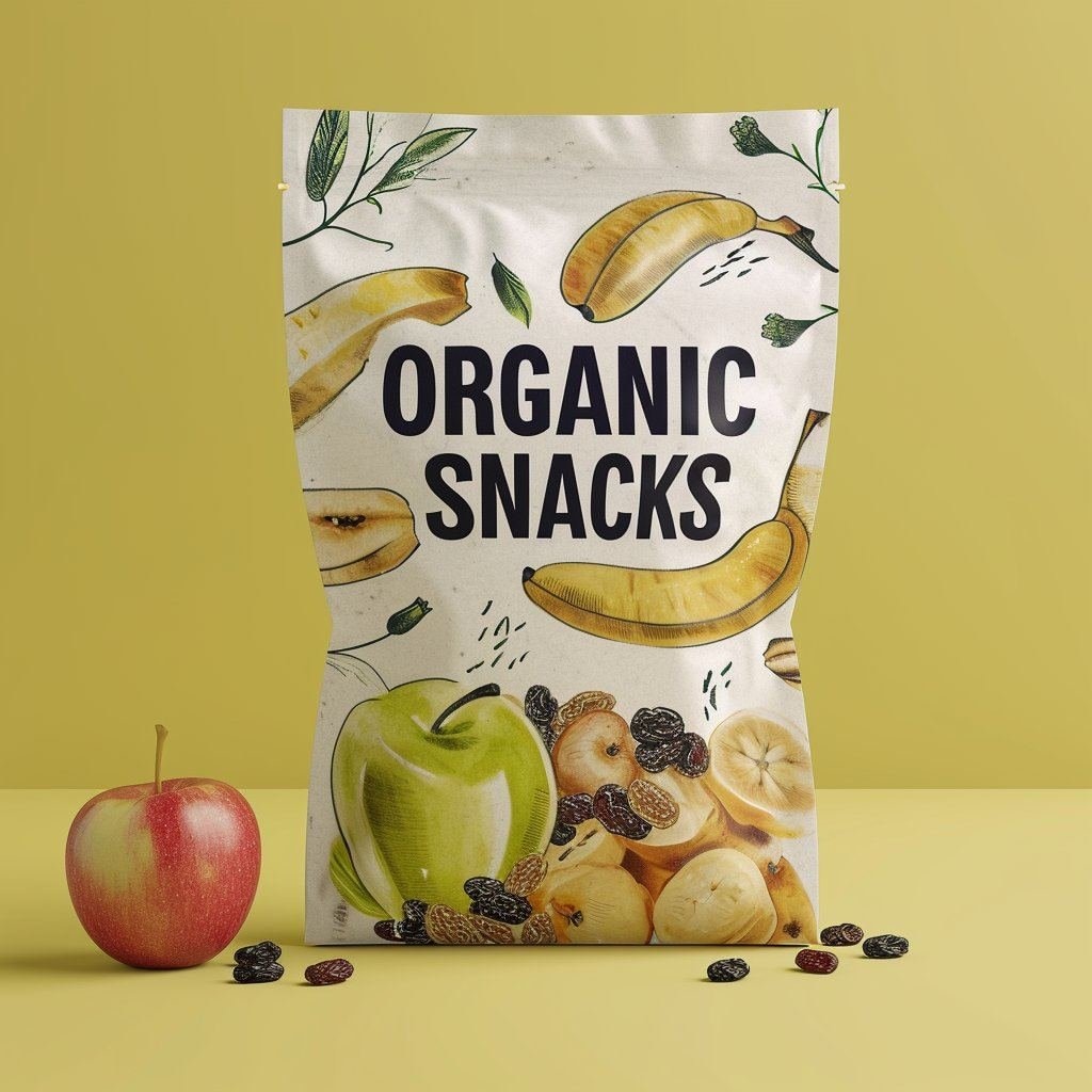 Упаковка фруктовых снеков ORGANIC SNACKS