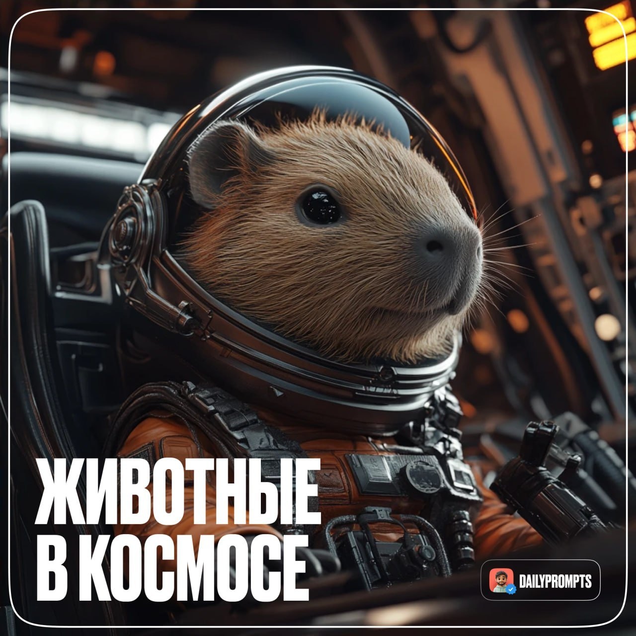 Робот-животное на космическом корабле