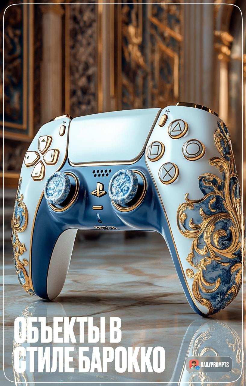 Геймпад PlayStation в стиле барокко
