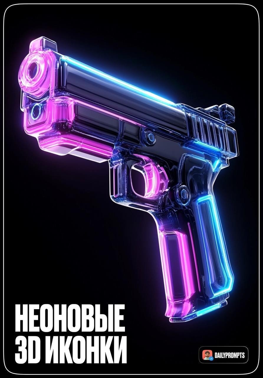 Неоновая игровая иконка на чёрном фоне