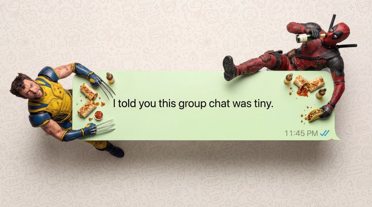 Миниатюрная сцена внутри сообщения WhatsApp