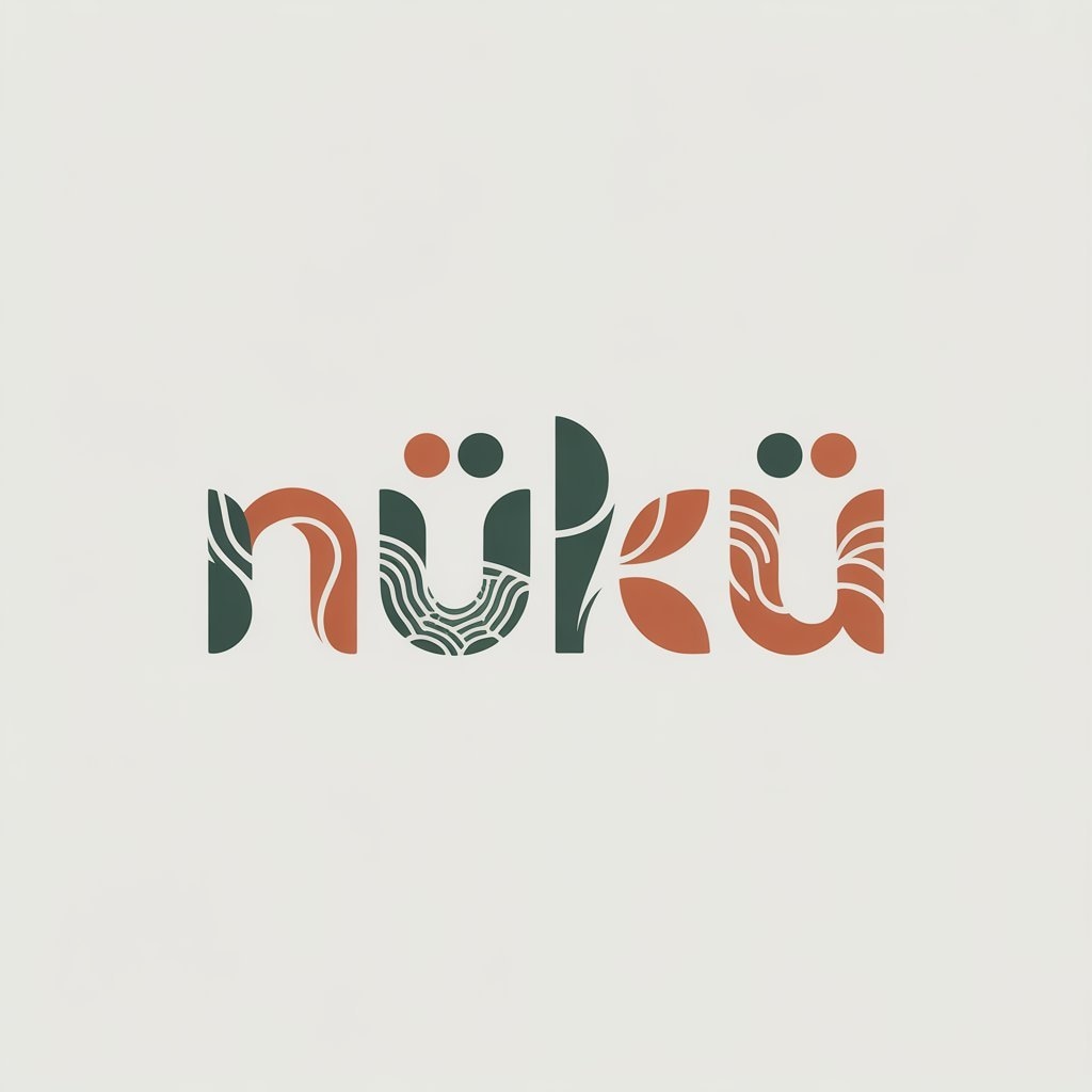 Логотип Nükü с органичной типографикой