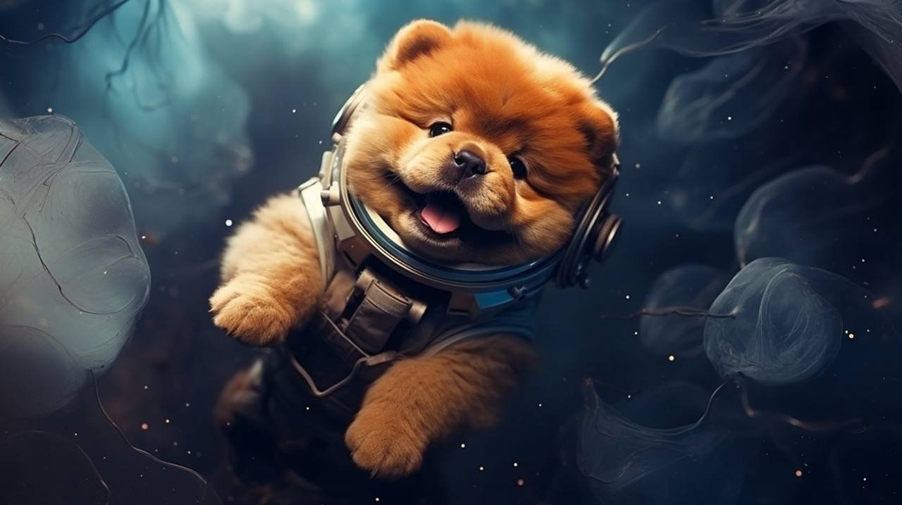 Щенок в космосе