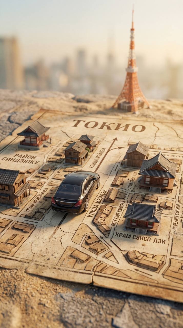 Photorealistic art scene with the effect of a miniature world, cinematic style.