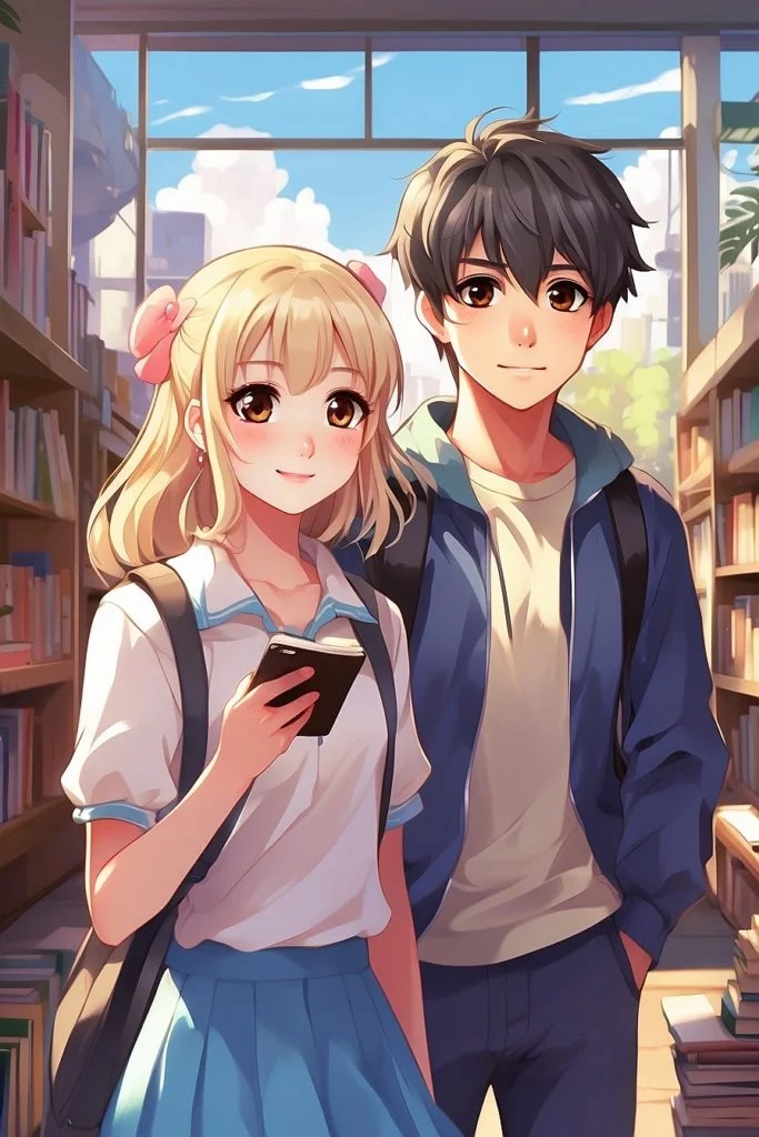 Промпт аниме подростков, одетых в японскую школьную форму