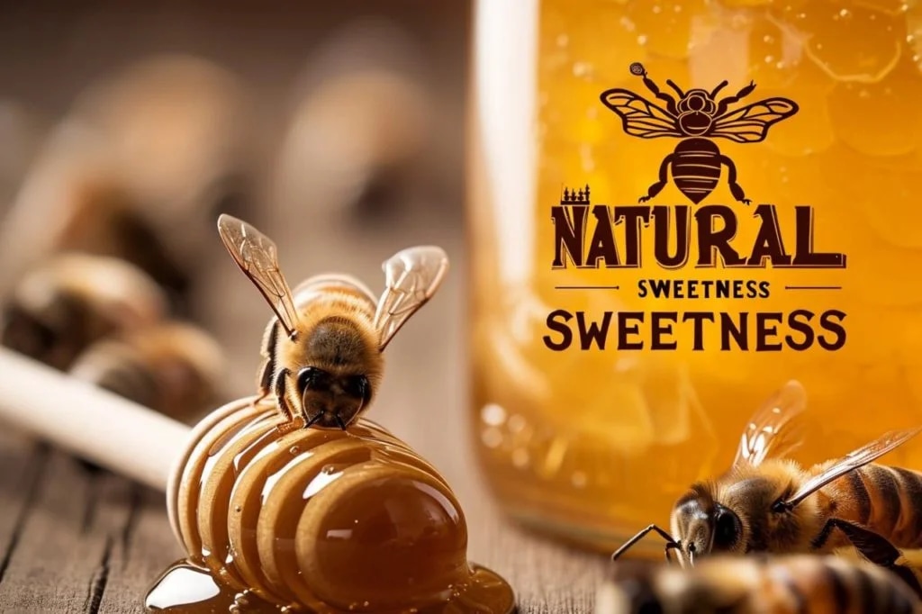 Промпт баночки меда с надписью