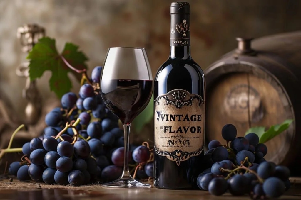 Промпт бутылка вина с надписью