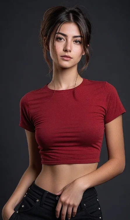 Промпт девушки с волосами каштанового цвета