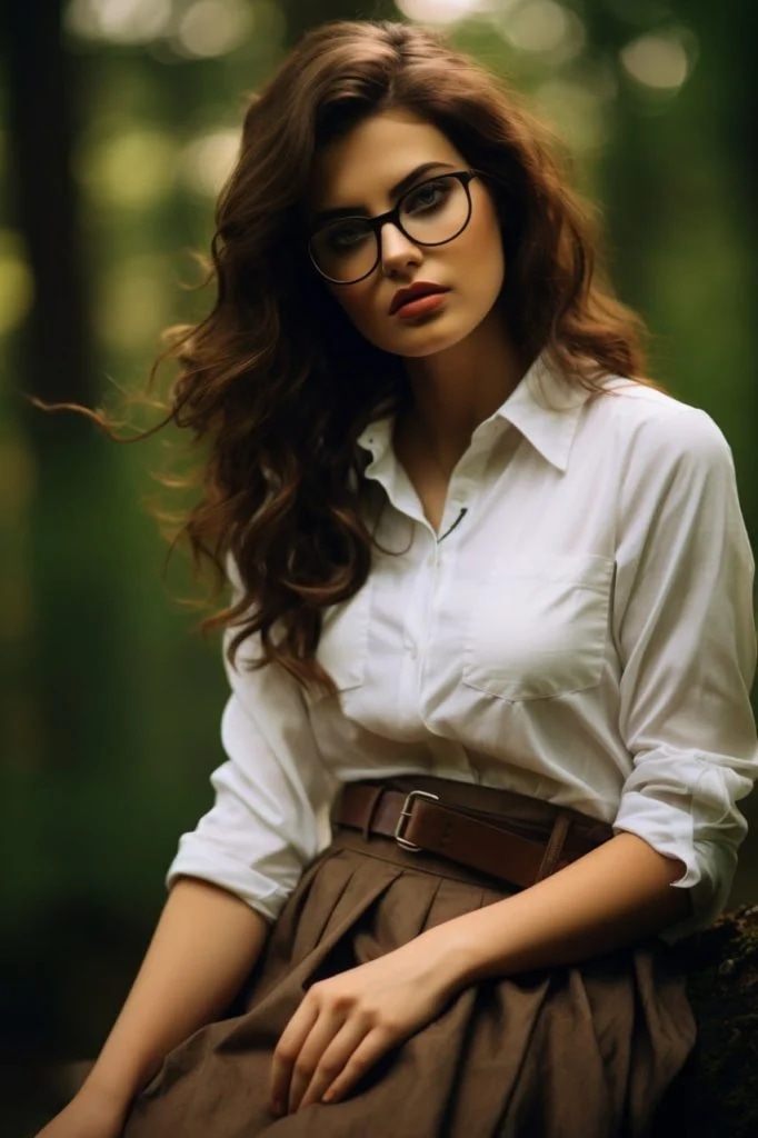 Промпт девушки в очках