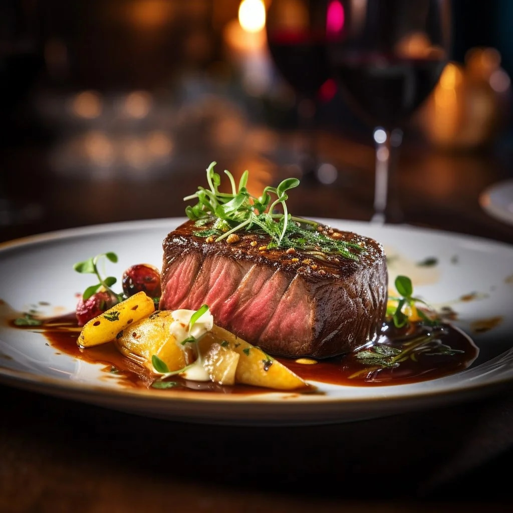 Промпт фуд-фотографии изысканного блюда