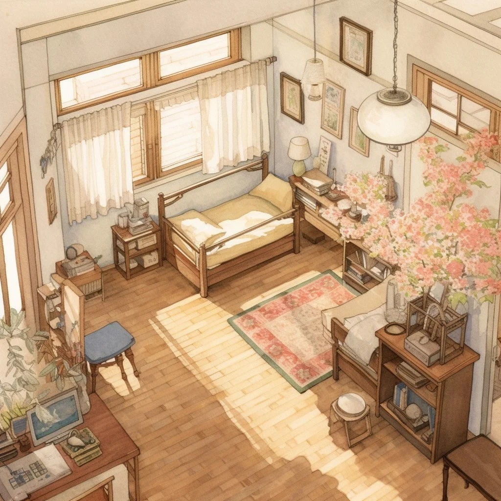 Промпт изометрических арт комнаты