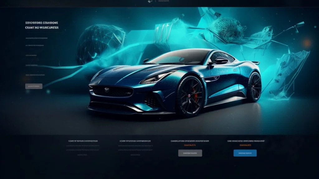 Промпт макета сайта, веб дизайн, автомобили