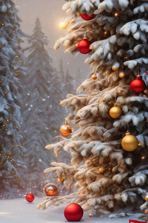 Промпт новогодний с темным фоном