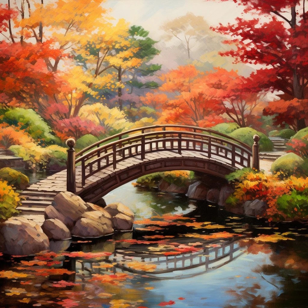 Промпт осеннего пейзажа в стиле импрессионизм