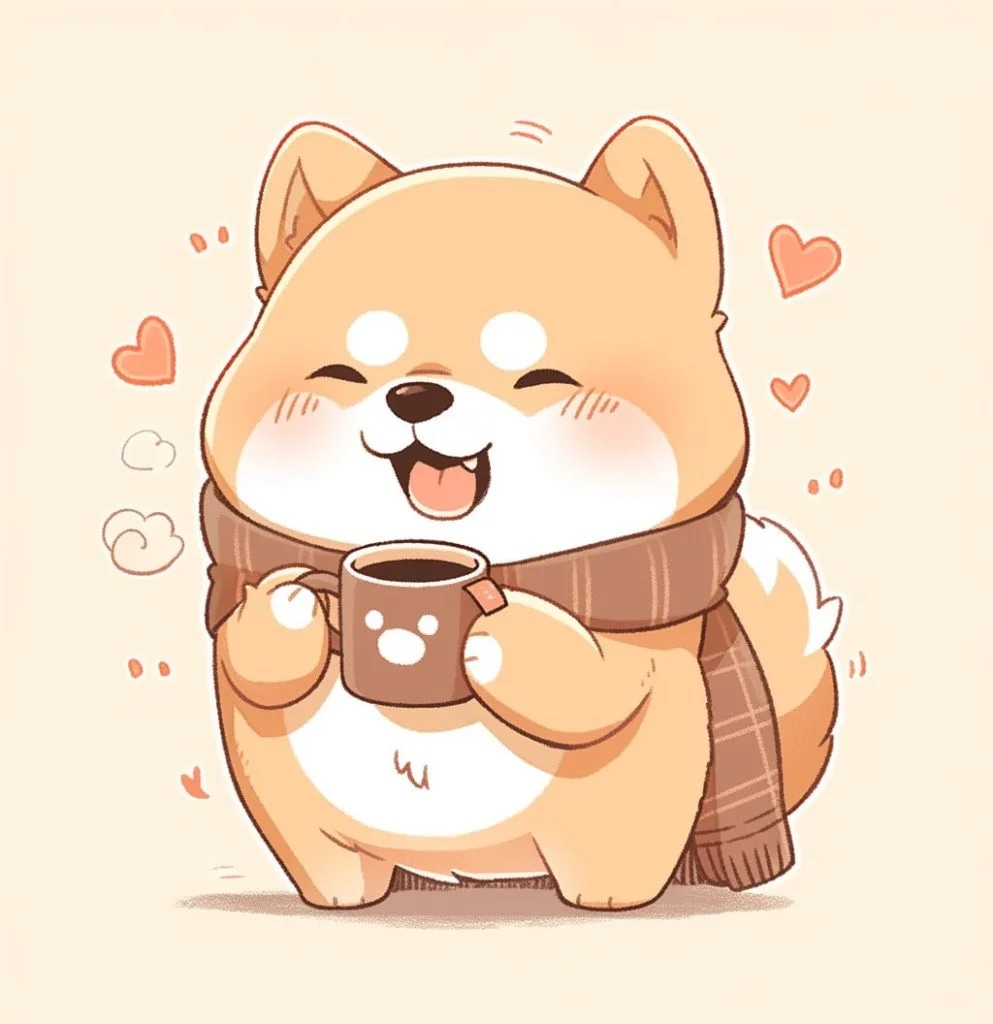 Промпт щенок в мультяшном стиле