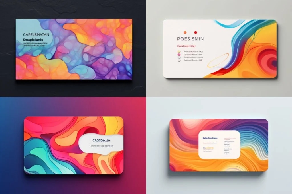 Промпт визитная карточка в дизайнерском стиле