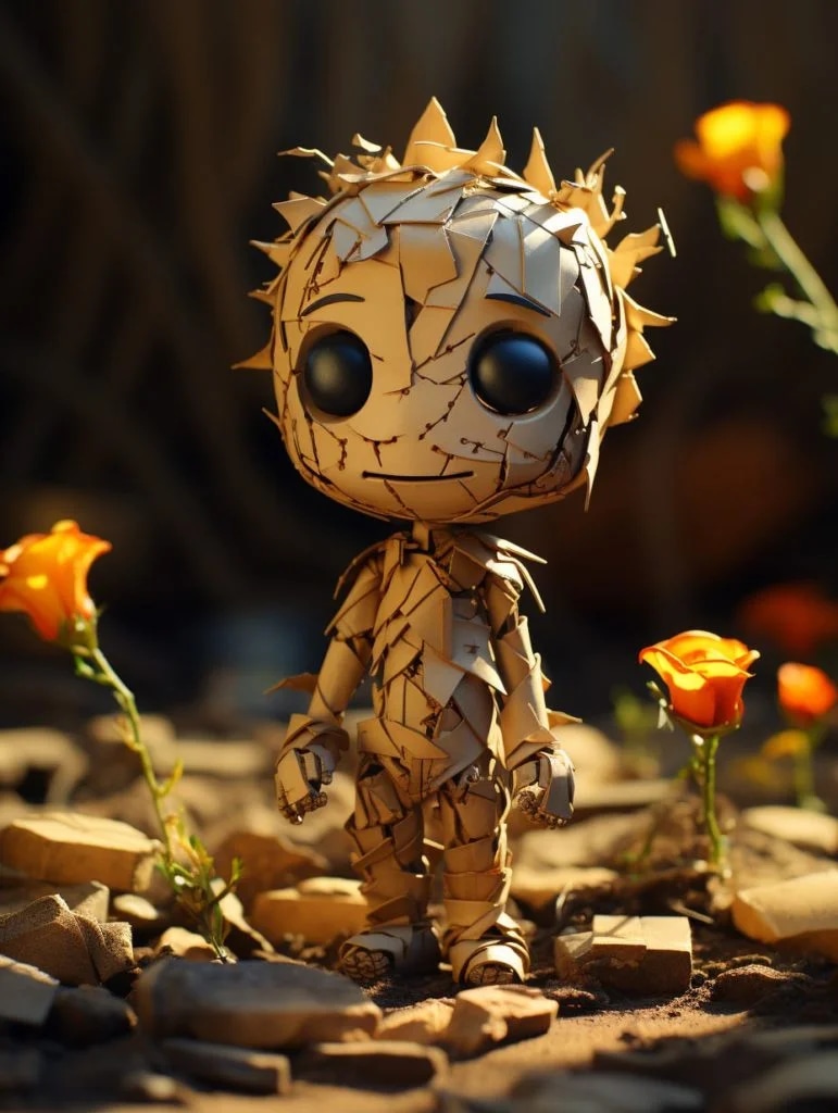 Промт картонный человечек