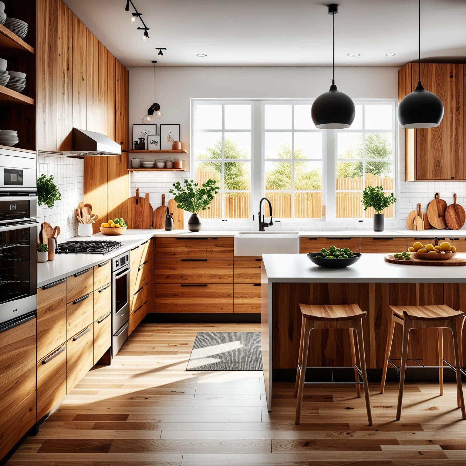 Современная кухня с персонализированными шкафами IKEA