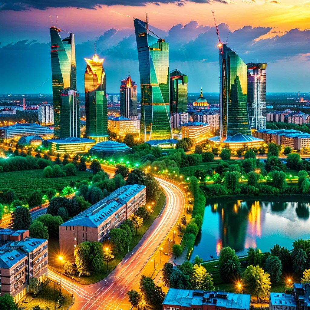 Футуристическая панорама Донецка