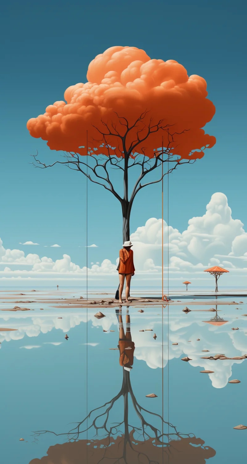 Surrealism Simplicity --ar 68:128 --stylize 750 --