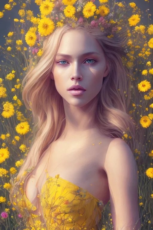 full length portrait of a beautiful blond woman, s...