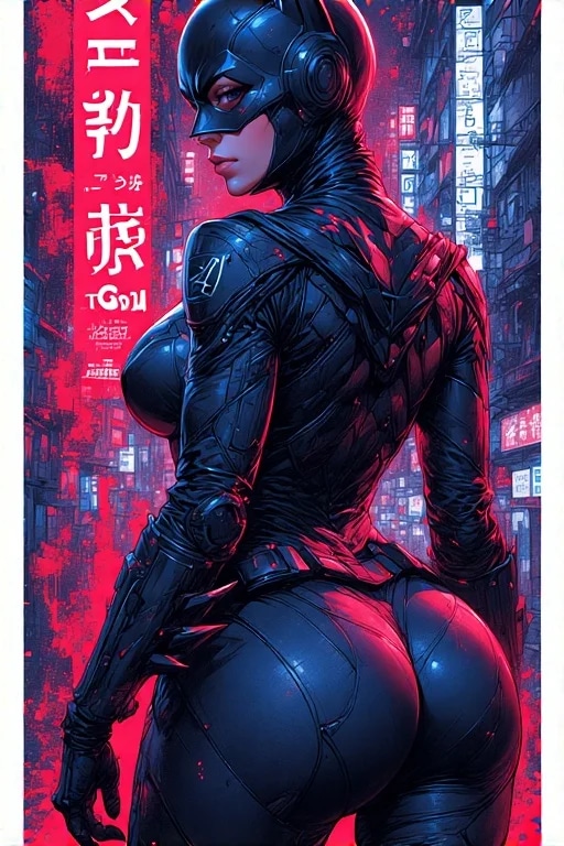 Large white border all round. Overlay Japanese typ...