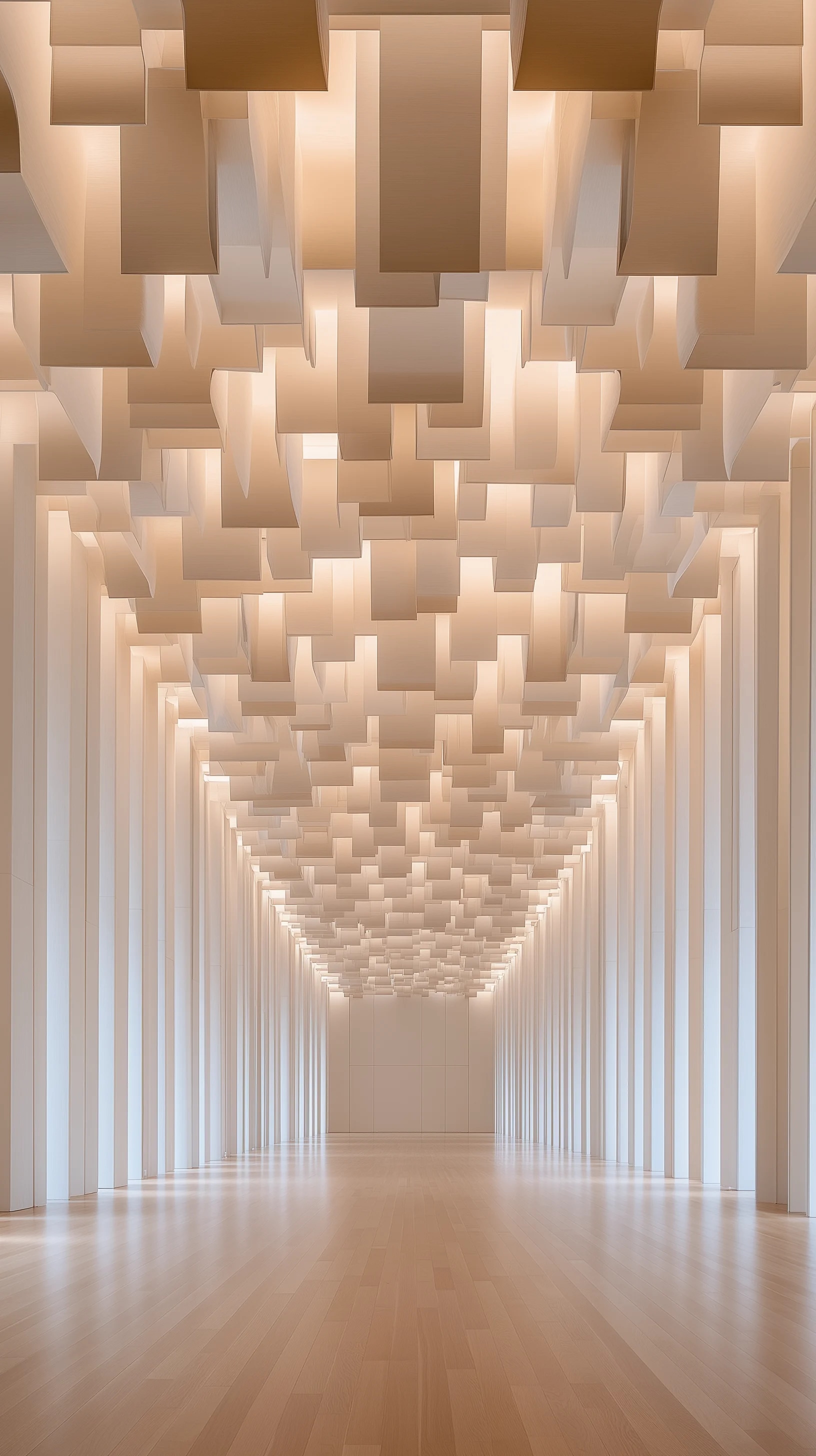 contemporary interior, fractal geometric minimalis...