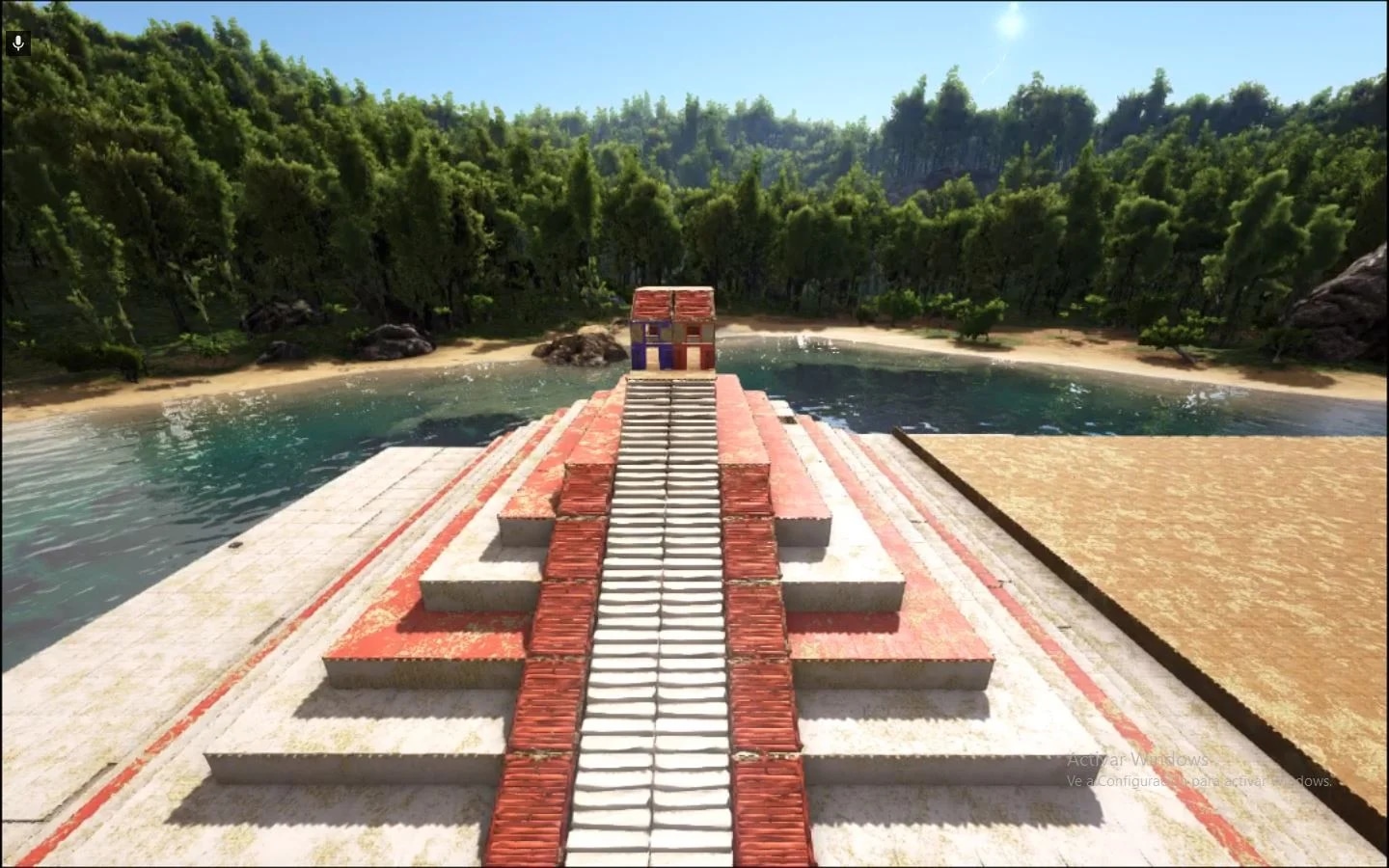 anime scenery of a mountain valley with a river an...