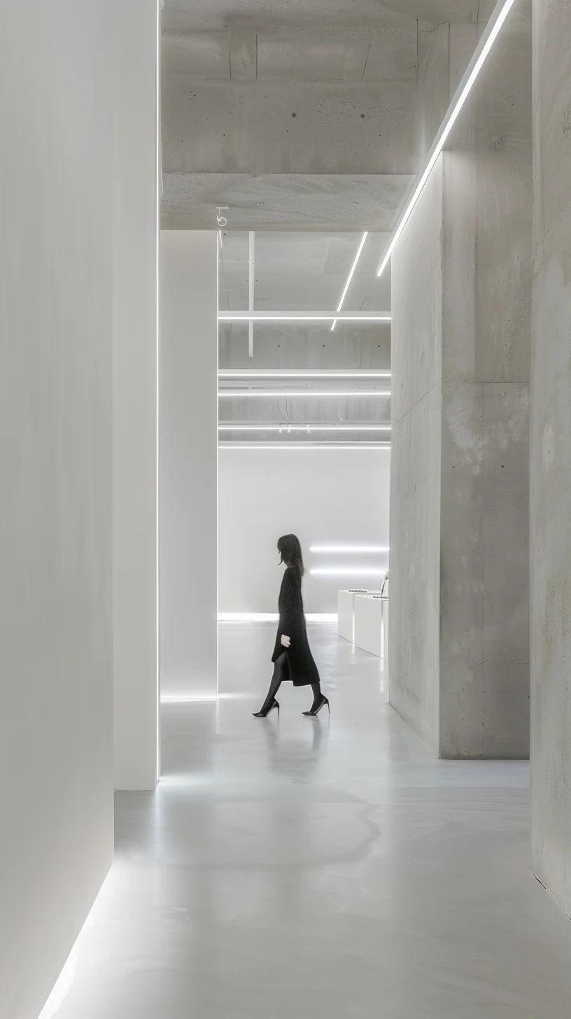 photography, fashion store, whole white walls, whi...