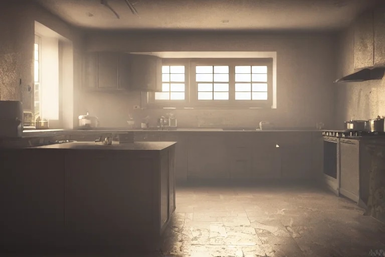 kitchen l : : close shot : : 3 5 mm, realism, octa...