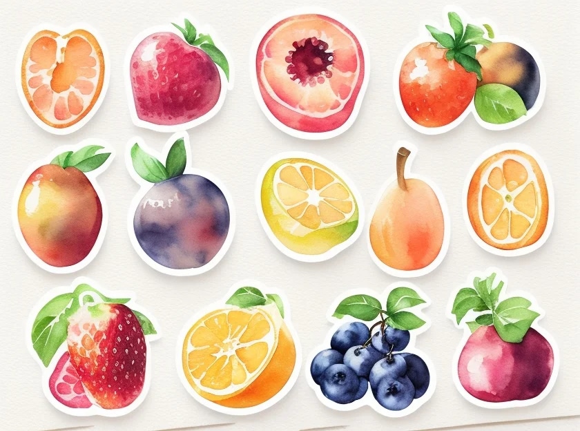 10 emoji stickers, all the page full of stickers, ...