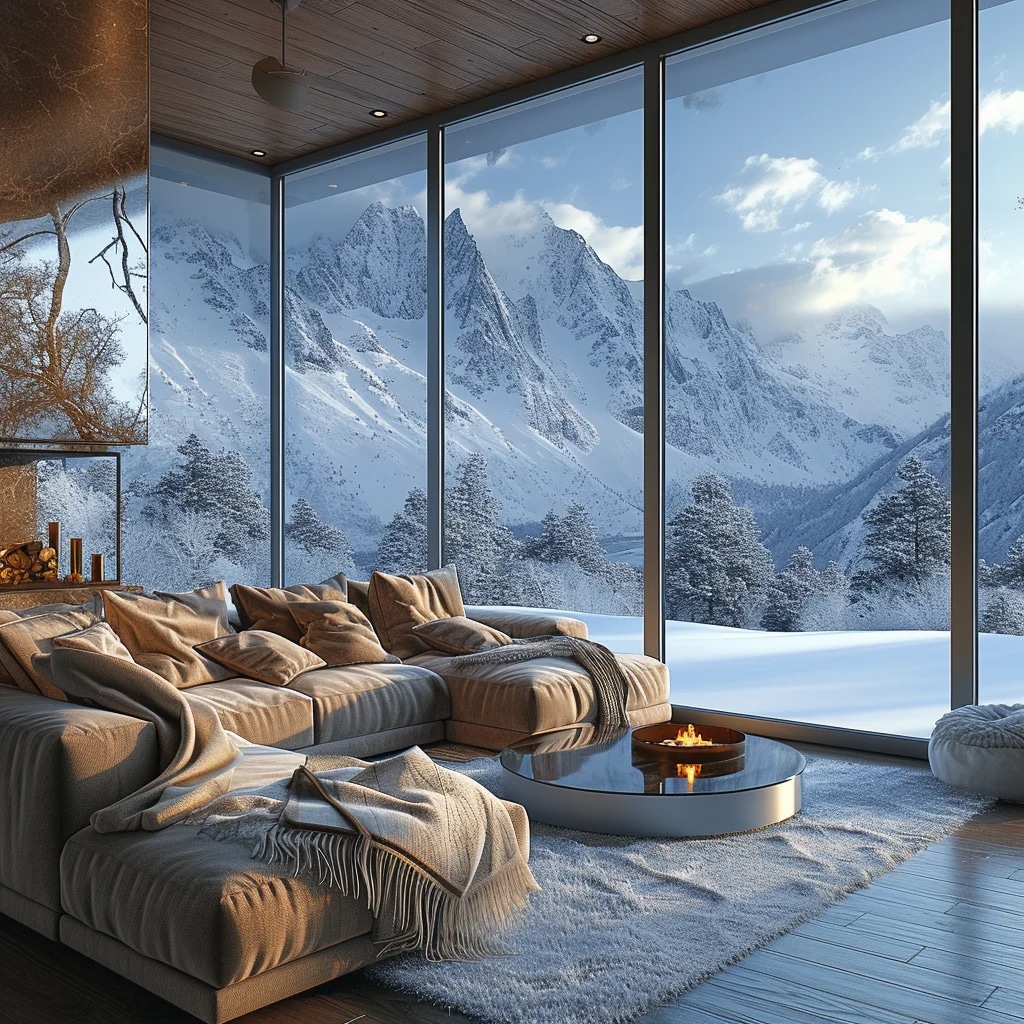 Winter Atmosphere Snowfall on the Mountains ~ Luxu...