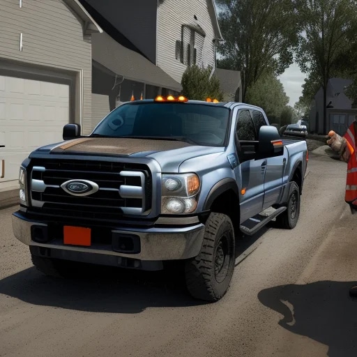 hyper realistic image of a worker walking around a...