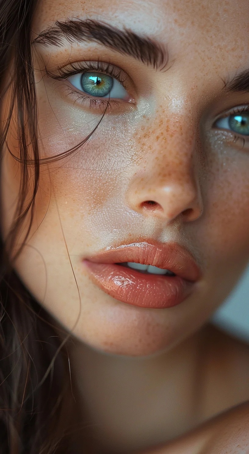 close-up of a stunning fashion model, ultra-realis...