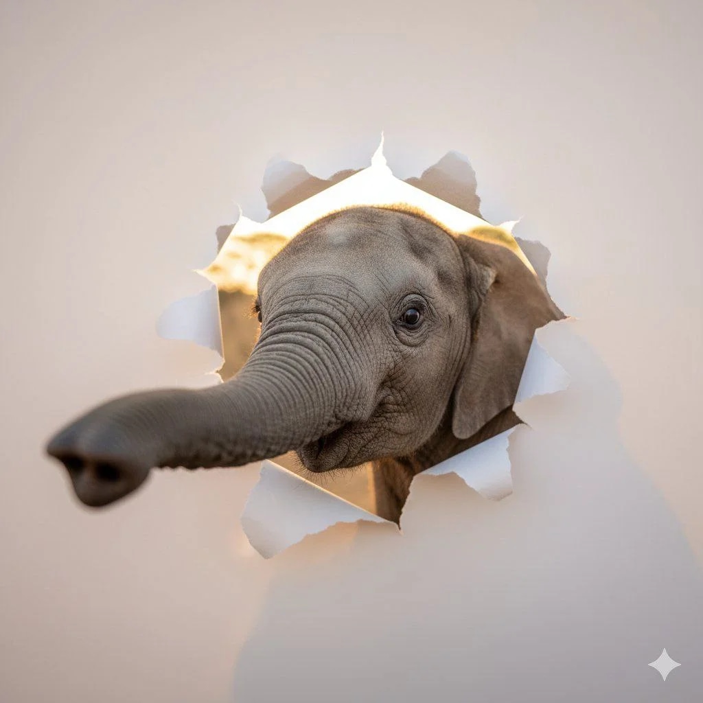 hyper-realistic photograph, shot from the side using a wide-angle lens