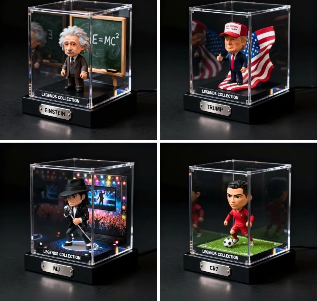 “A hyper-detailed 3D collectible diorama of [CHARACTER OR SU