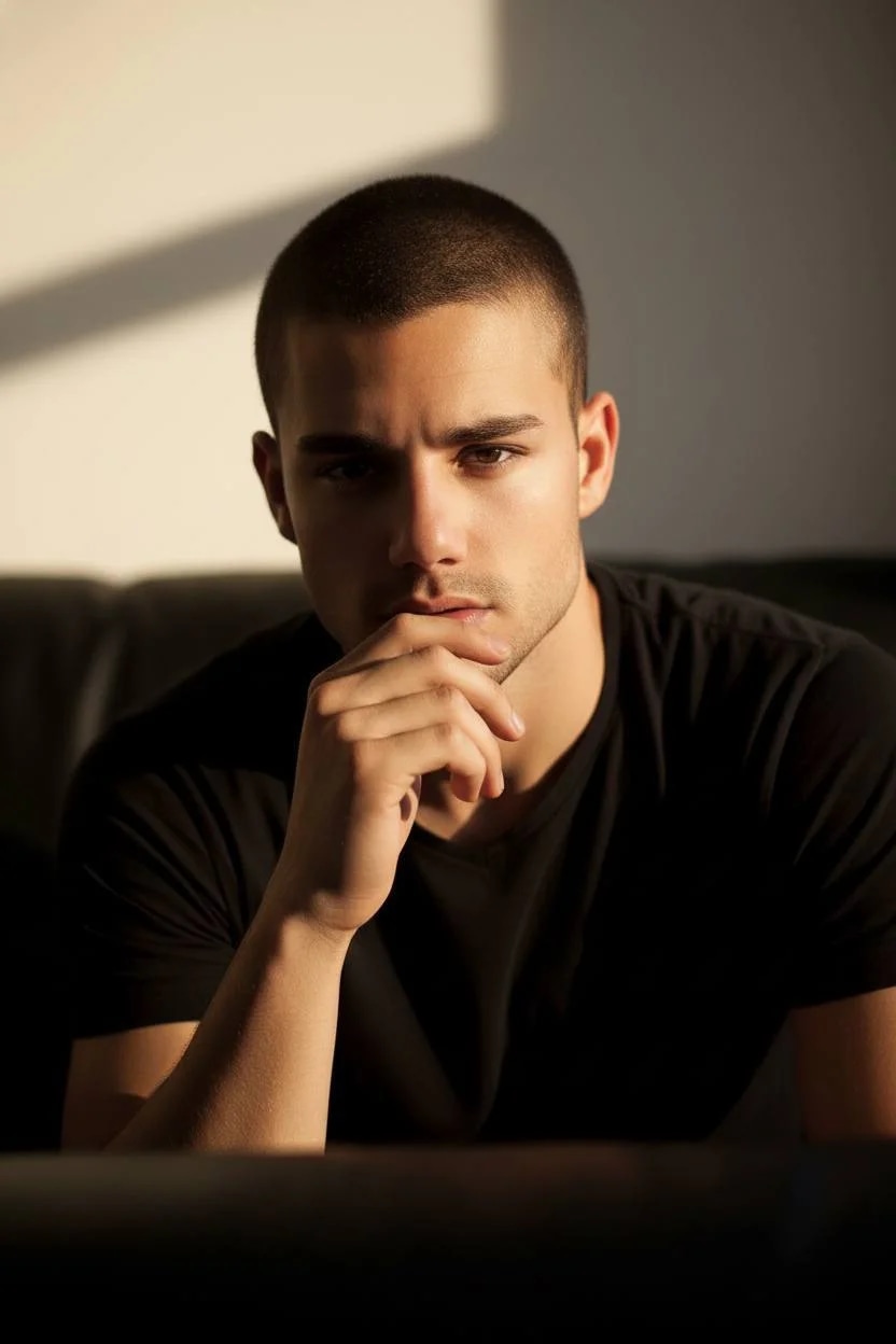 Ultra-realistic cinematic portrait, moody natural lighting, soft focus